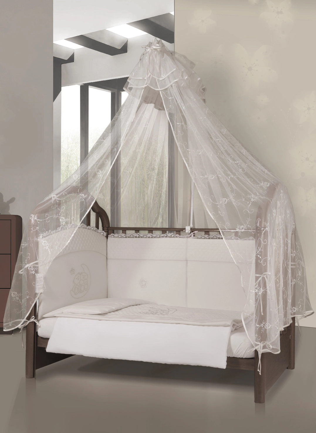 Балдахин на детскую кроватку Esspero (Shine beige)