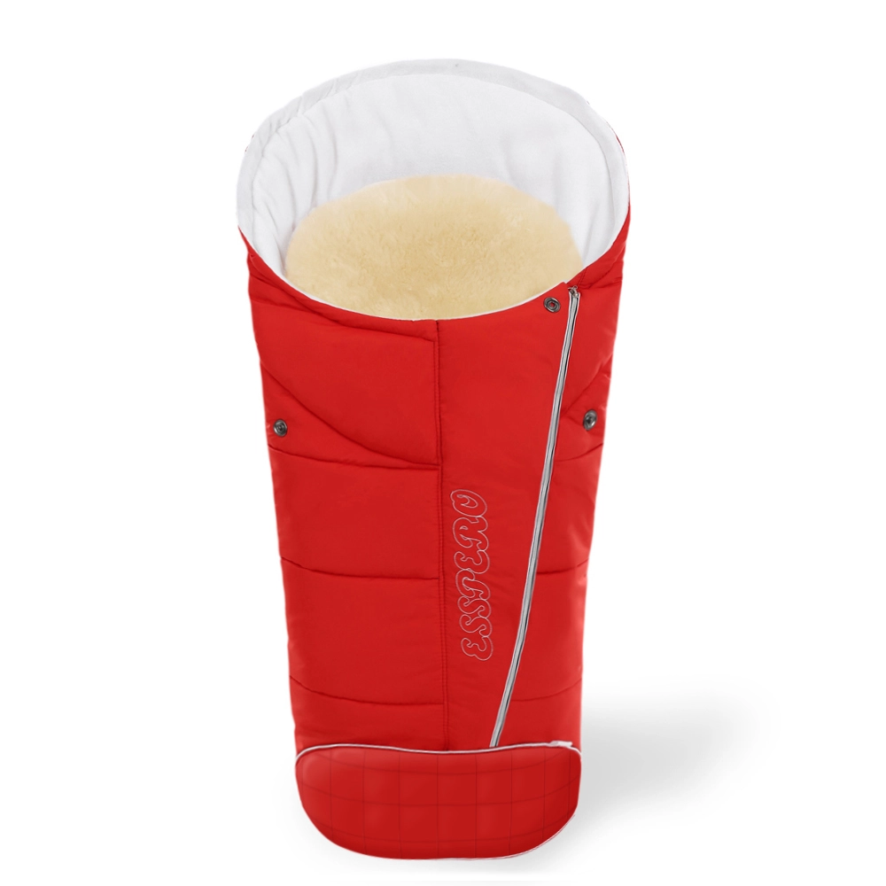 Конверт в коляску Esspero Maris Plus Y (флис + натуральный мех) (Red)