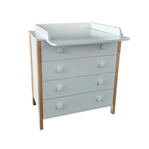 Пеленальный комод ByTwinz Sia (белый/бук)