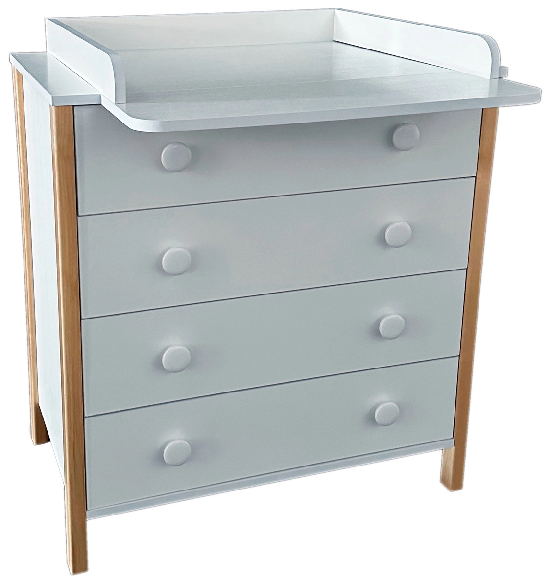 Пеленальный комод Oliver Nastya (белый/бук)