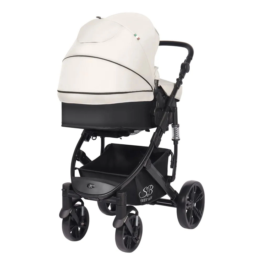 Коляска-трансформер Sweet Baby Comfort Black Black Beige 6ezisku15b2k60bq07ple34oaq26f1yy