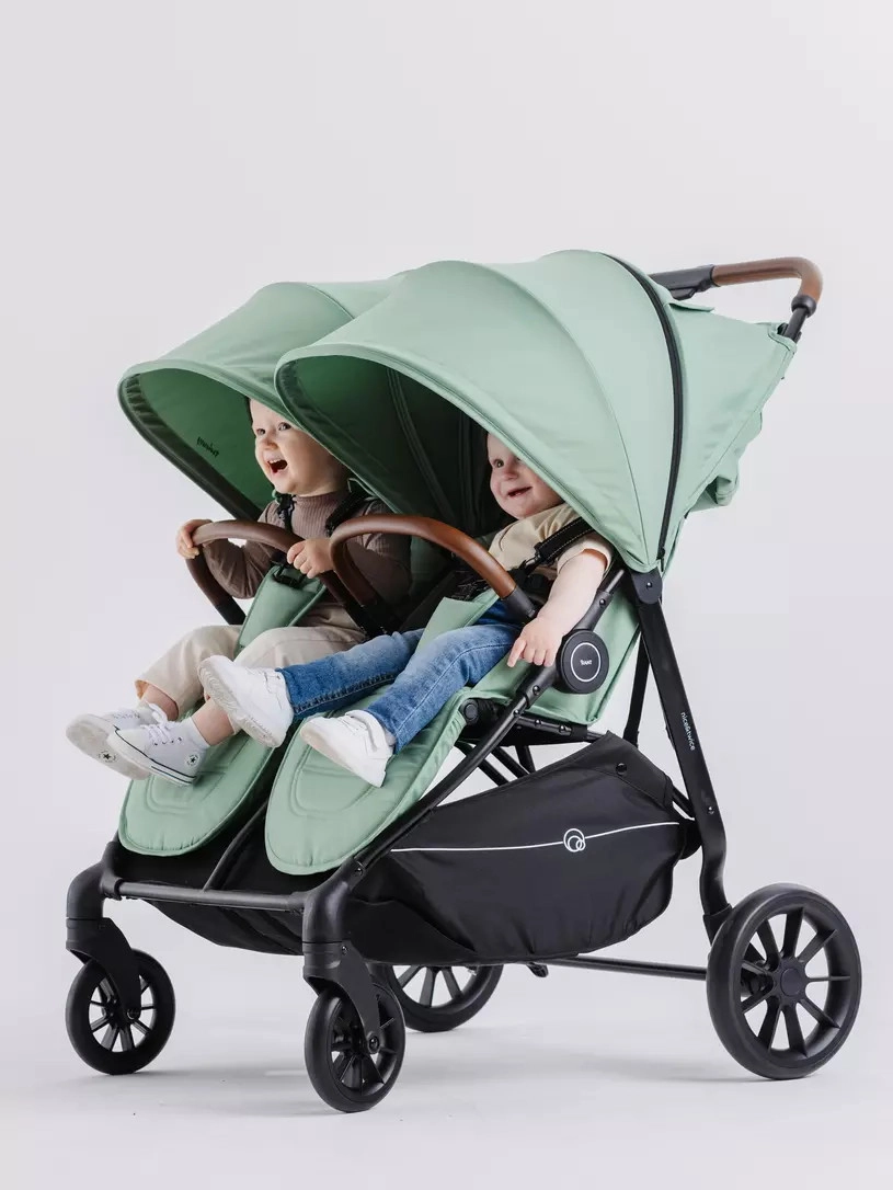 Детская прогулочная коляска для двойни Rant Twinny Wild green mbsc9s7bvoncd3ubu7kmspxr15u9e8fw
