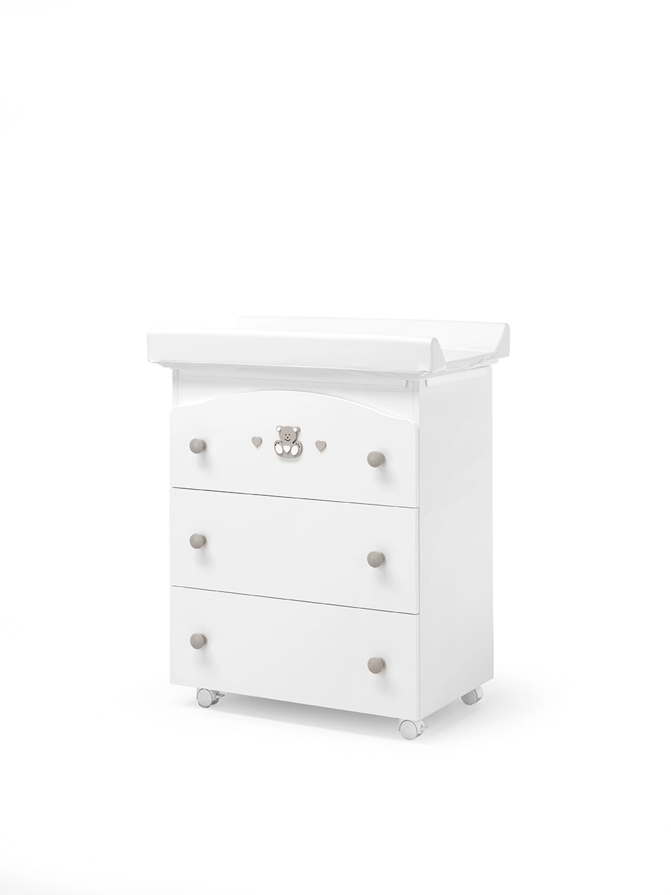 Пеленальный комод Erbesi Charly (белый/серый)