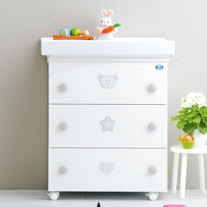 Пеленальный комод Pali Merlino (Birillo) белый/серо-песочный 55105618388a8520cb60fd370580e7a1