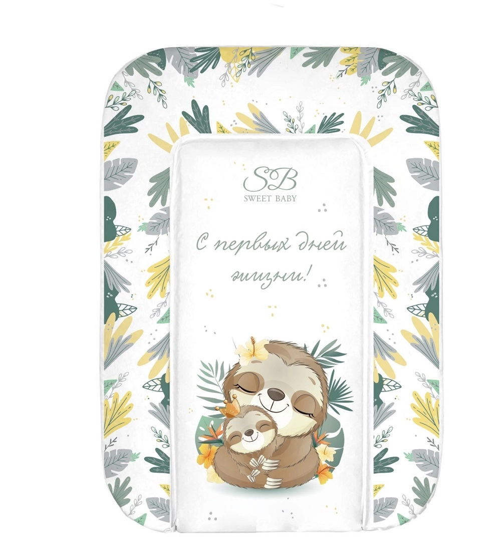 Пеленальный матрасик 48х71 Sweet Baby Fantasy Grigio (ленивец серый) 108135300-pelenalnii-matrasik-48h71-sweet-baby-fantasy-grigio-lenivec-serii