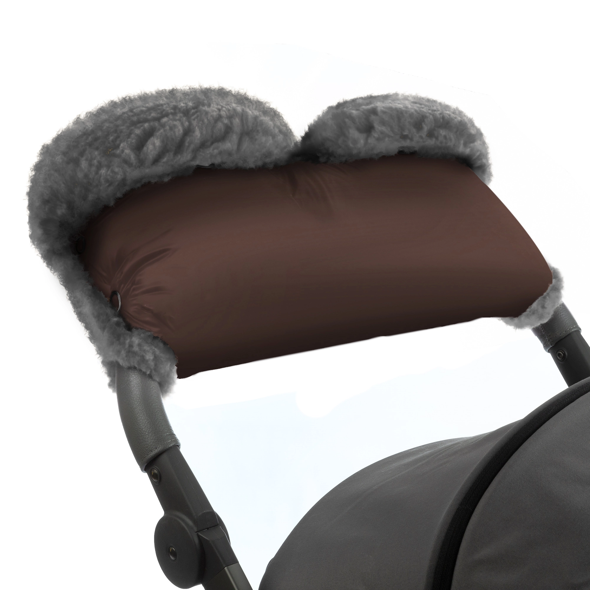 Муфта для рук на коляску Esspero Four Lux (Натуральная шерсть) (Chocolat)