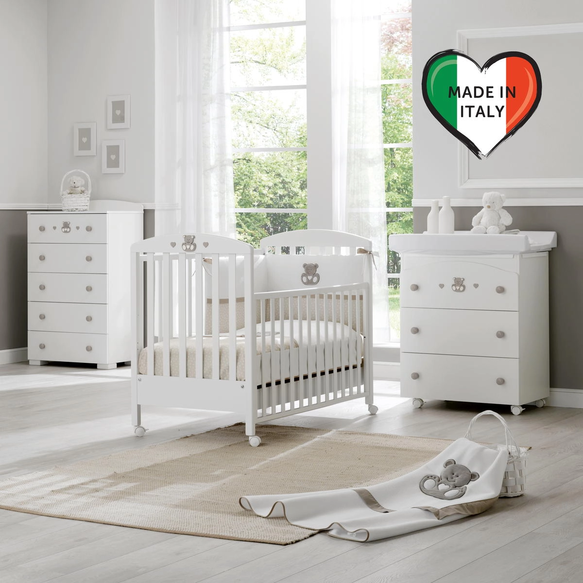 Детская кроватка Erbesi Charly белый/песочный iczg6rctg17a81shjic8tmpbw3n9lpm9