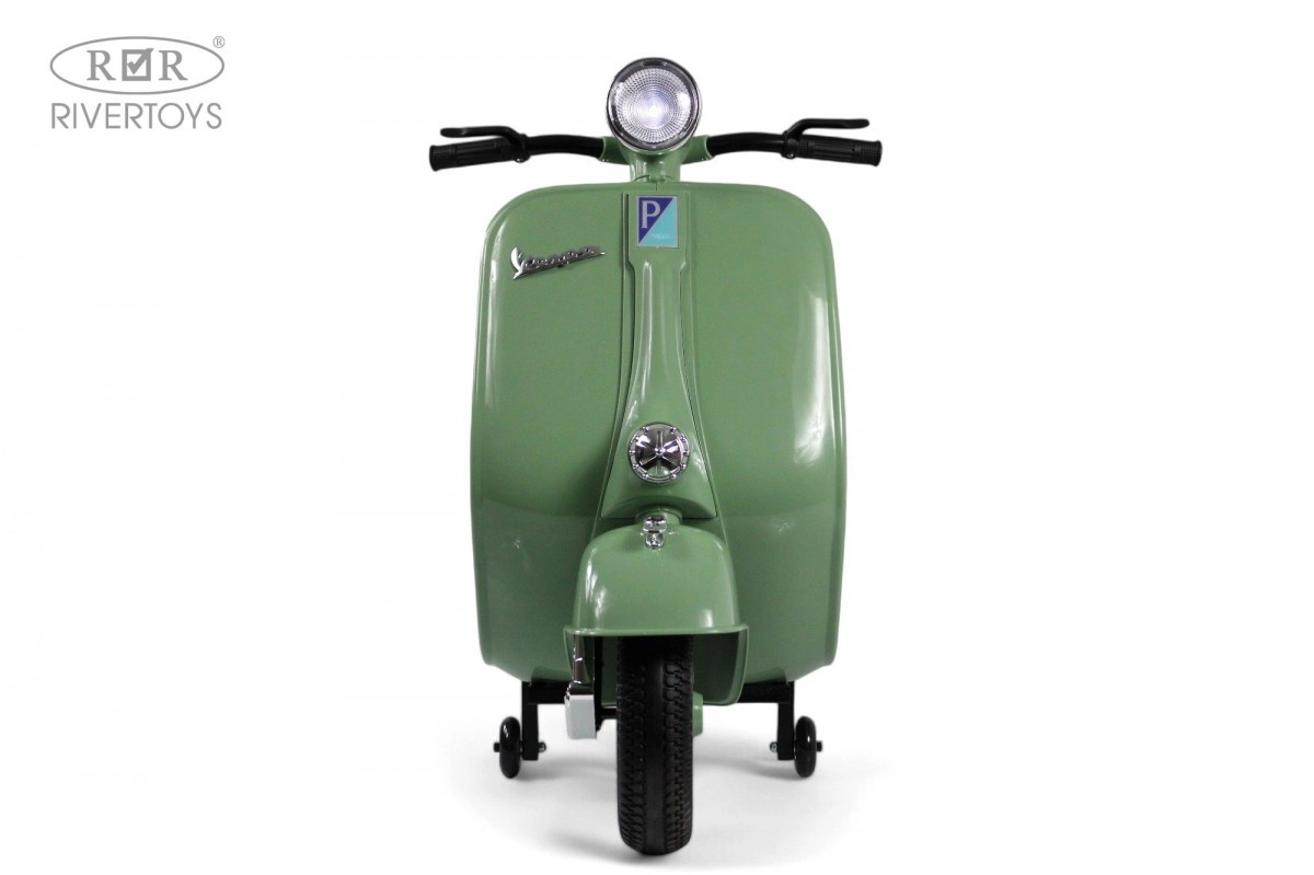Детский электроскутер RiverToys VESPA M888MM зеленый exhv6ug41ljpkpnj07pqycri83nmr1c5