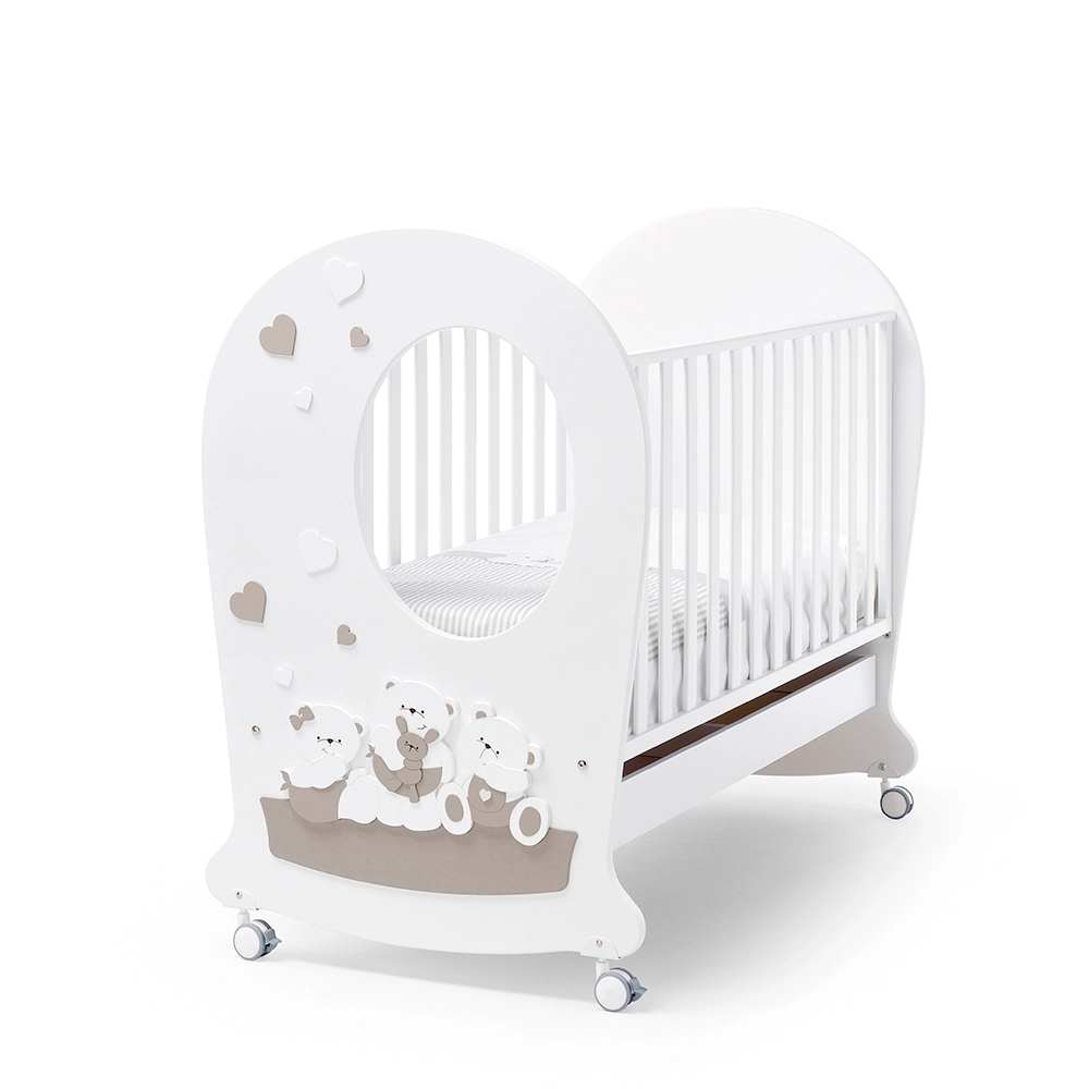 Детская кроватка Erbesi Mirtillone с окном Белый/Песочный a9ba8ea6348093a7b3c0c6af6aafcd3f