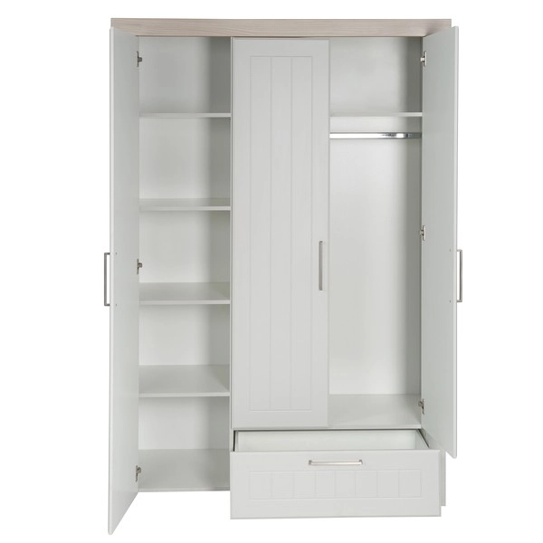 Трехстворчатый шкаф Roba Helen белый/светло-серый 26ubkoifkmc5rf0q2zkk2thdei5apb0n