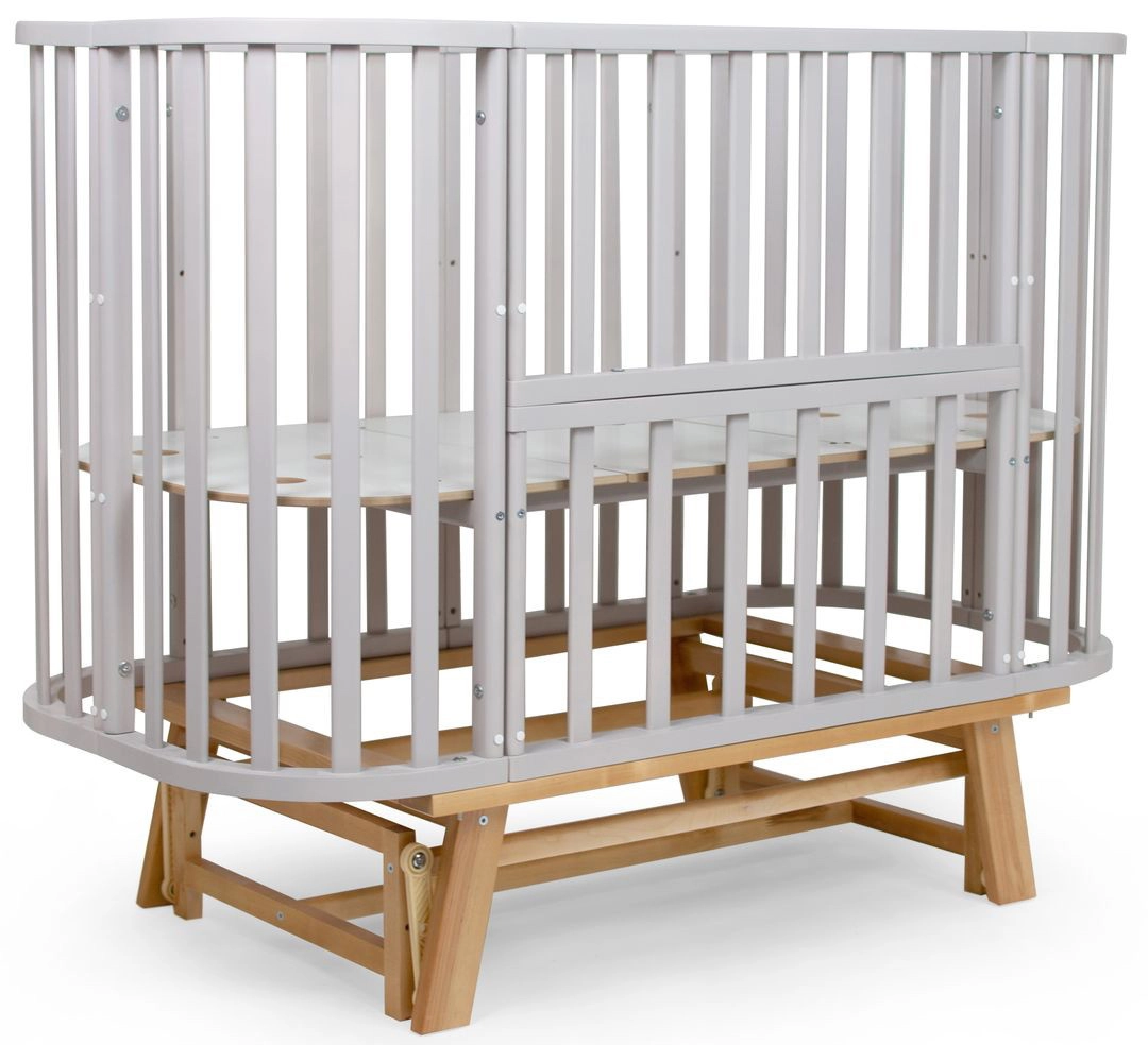 Детская кроватка Sweet Baby Barocco New с маятником Серый/Натуральный xu01vh4eiu8q0hvrwn9rtfrx2l36e4xm