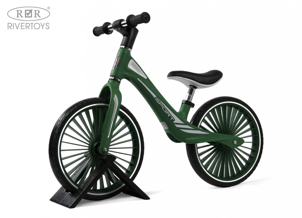 Детский беговел RiverToys HB-007-14 зеленый si7qb26httbaje538or3yssfple6u0r8