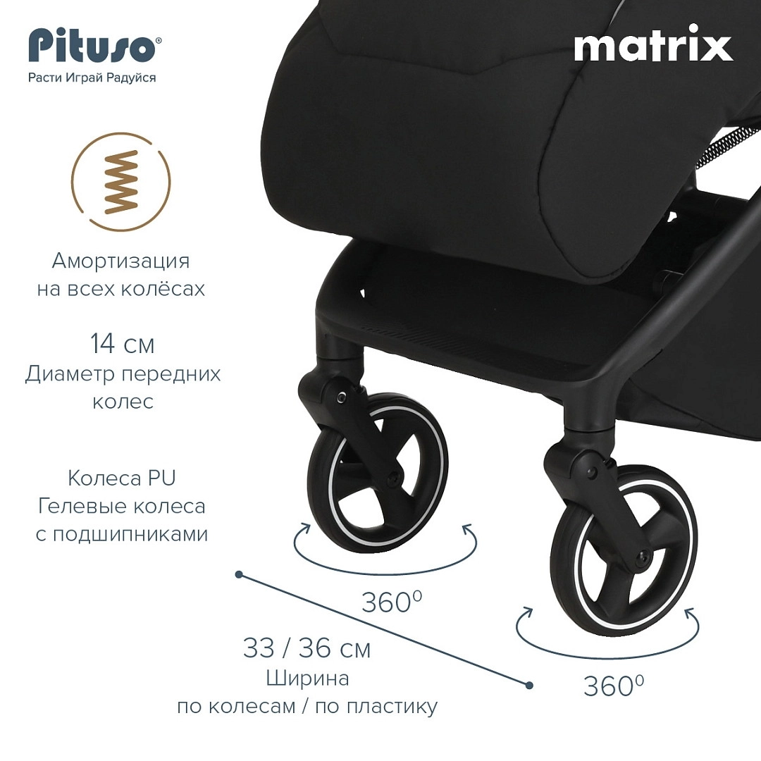 Прогулочная коляска PITUSO MATRIX Graphite 1nwh3u99zw1fjkxh8kaarwrzeoz6myqp