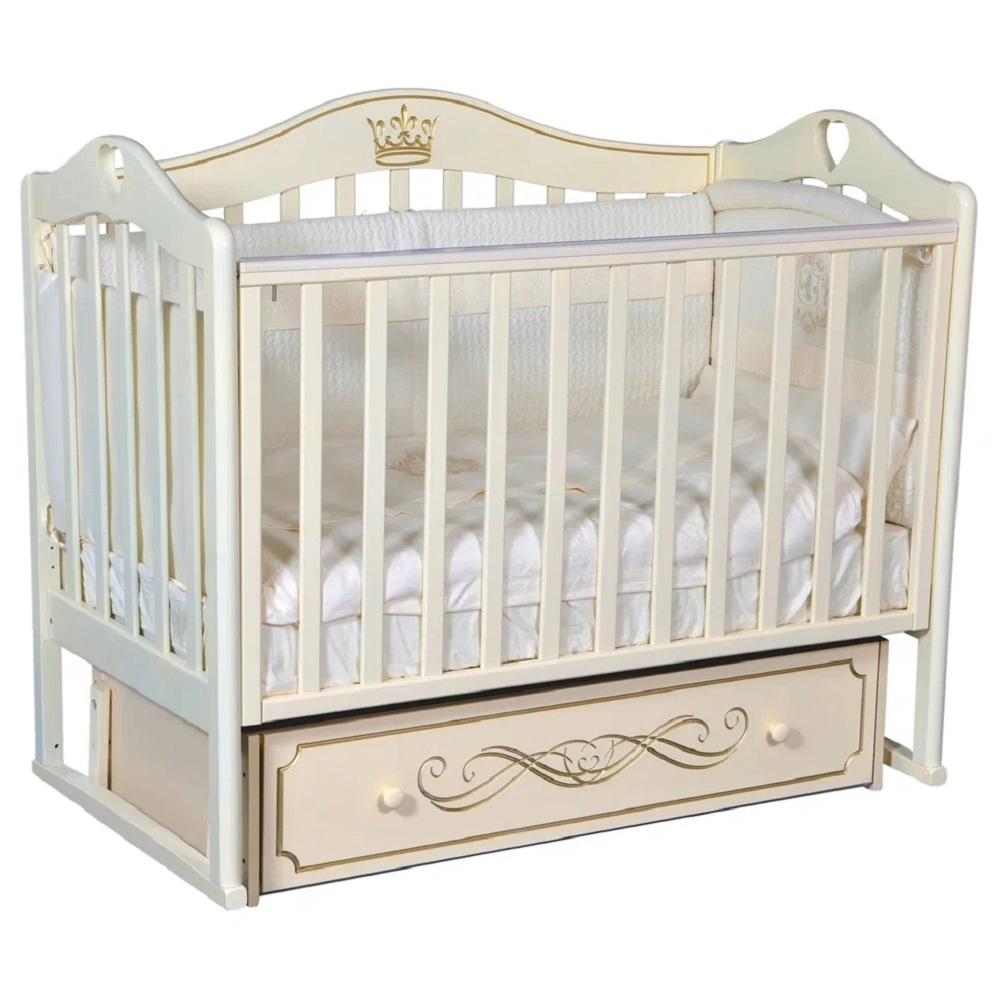 Детская кроватка КЕДР Karolina 8 УМ Слоновая кость 108131096-detskaya-krovatka-kedr-karolina-8-um-slonovaya-kost