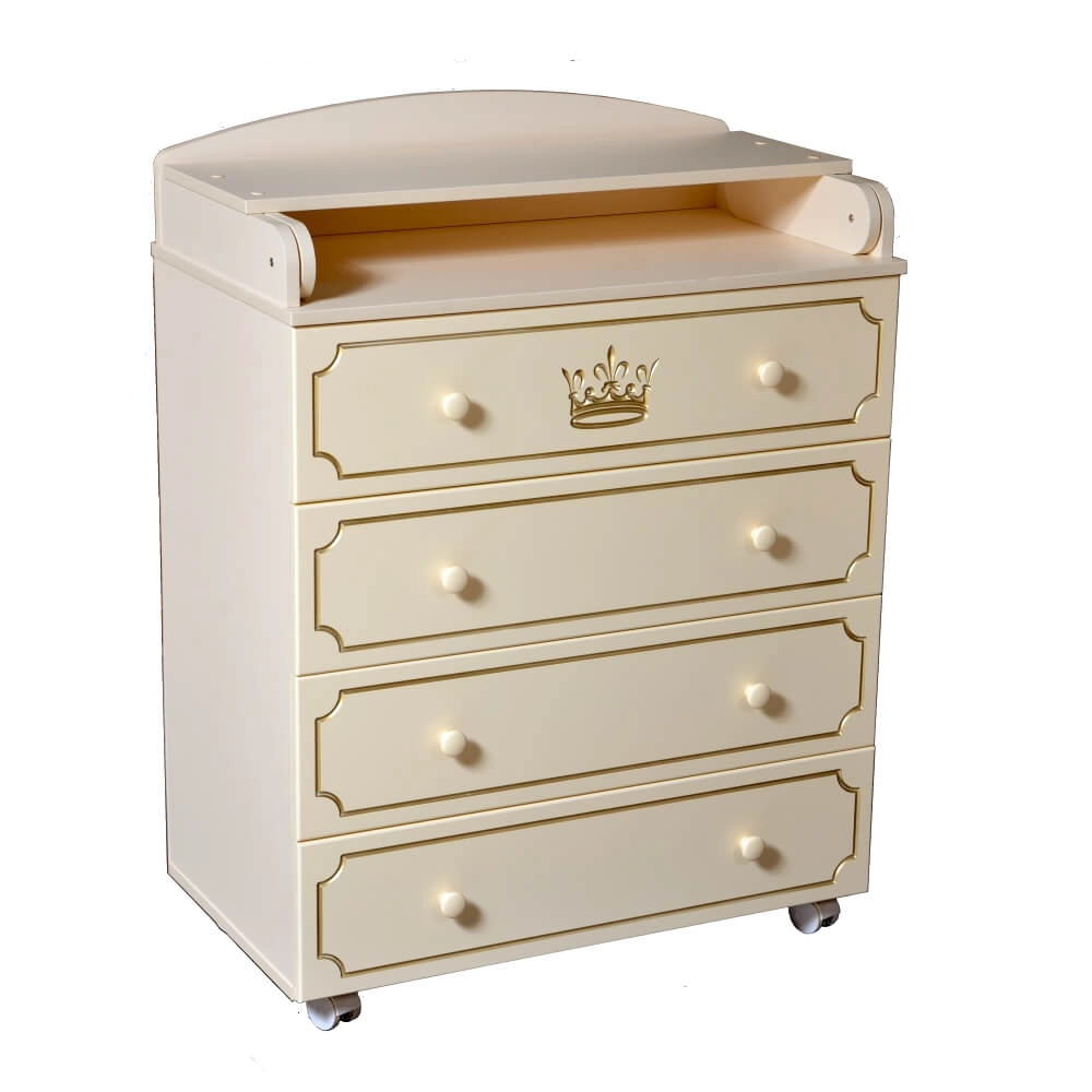 Пеленальный комод КЕДР Victoria 804 МДФ Crown Слоновая кость 108131173-pelenalnii-komod-kedr-victoria-804-mdf-crown-slonovaya-kost