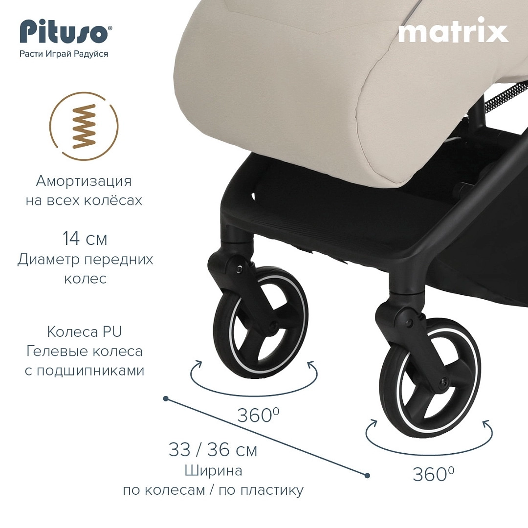 Прогулочная коляска PITUSO MATRIX Graphite qsnxzmg5llrbs1co2cvfoo10u5lea2ud