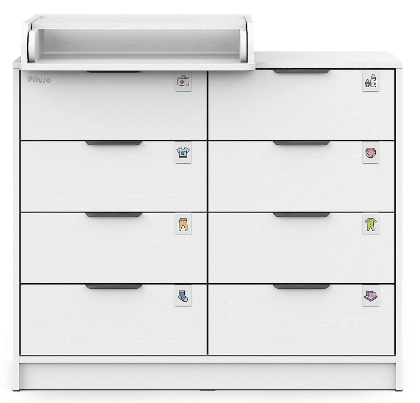 Комод Pituso Kids Optimum ЛДСП Белый-белый xz373fkd43sfprqxeueztm722r5wiv7d