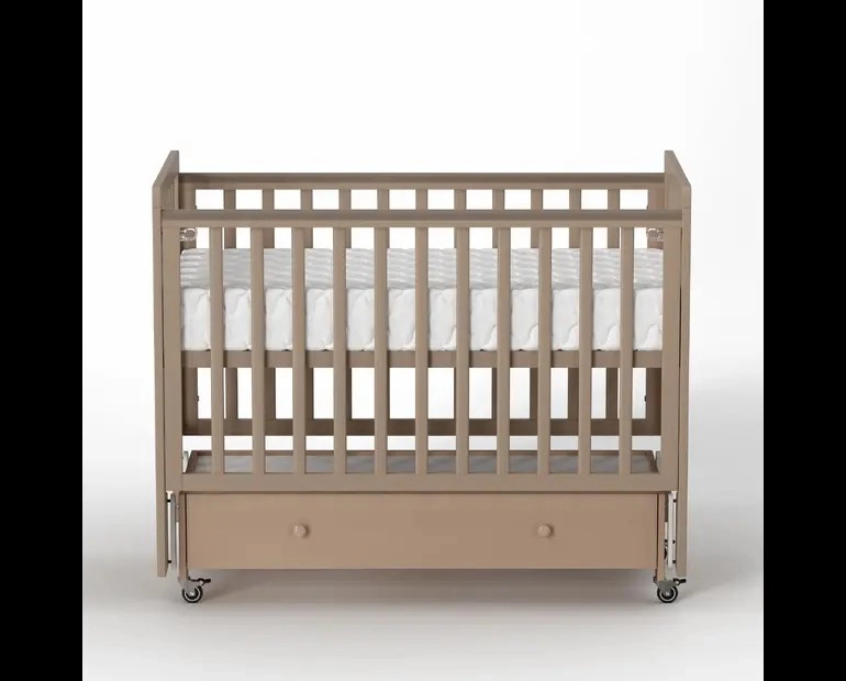 Детская кроватка ANTEMI Classic Sleep 120х60(Ящ+м) (Капучино)