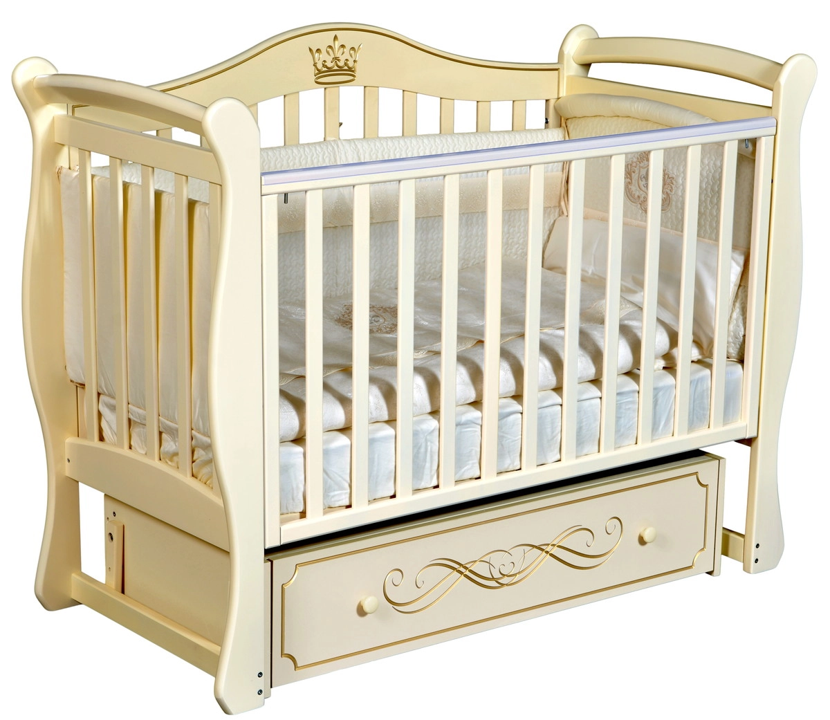 Детская кроватка ByTwinz Emma 1 универсальный маятник слоновая кость yvsgiyzwcp3l8f3r73do8l9yeo7kszyx