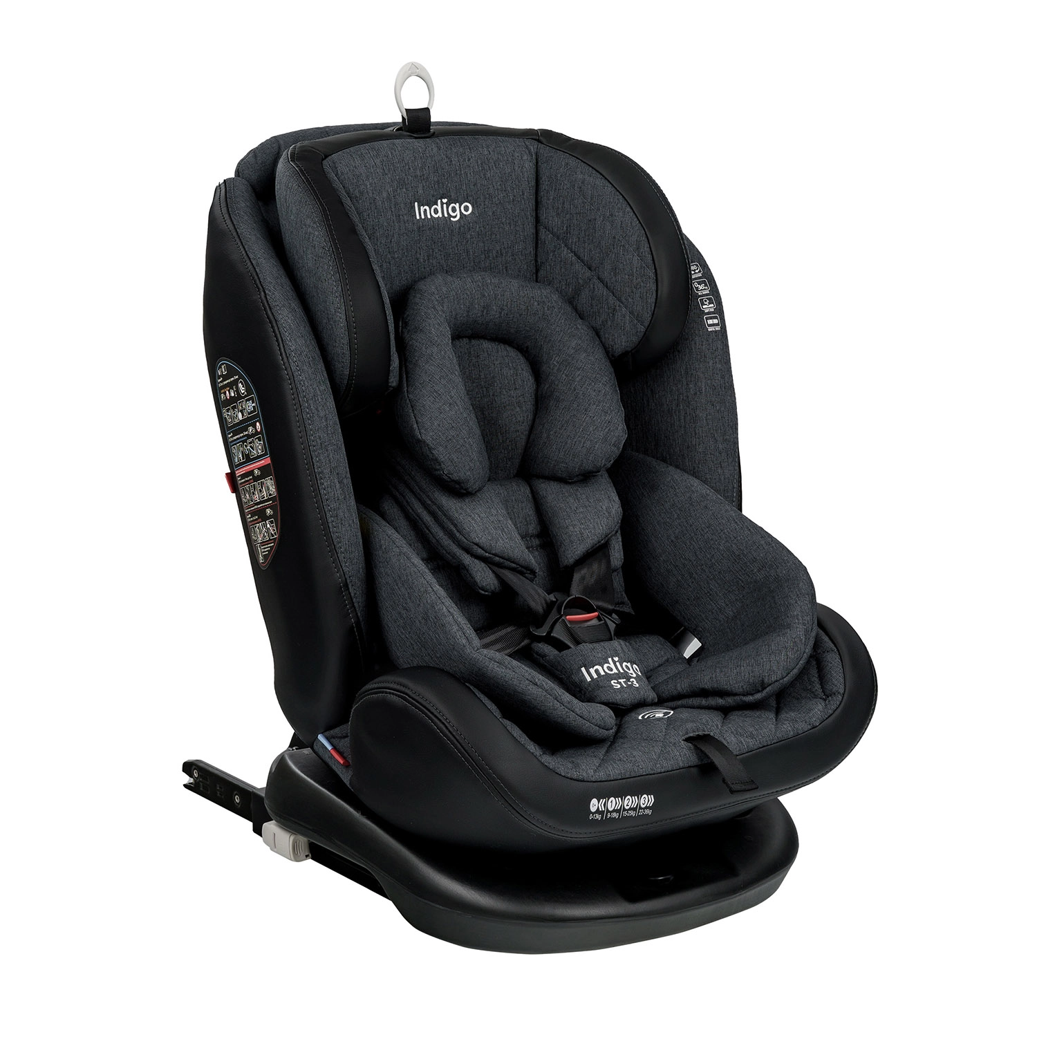 Автокресло Indigo AERO ISOFIX, ST-3, группа 0+1+2+3 т.серый лен d973998dc0e7821d2c5b490fb520aa0b