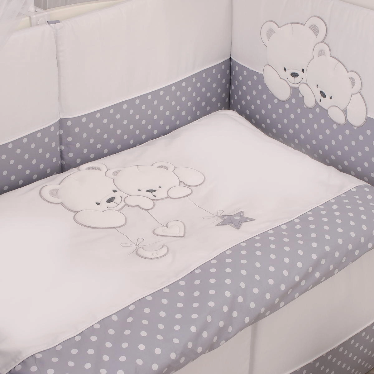 Комплект постельного белья Lepre Sweet Bears 6 предметов (125*65) 23 серый/горох q3e7xhdn2wb7tw5t8ok1fltc8robva32