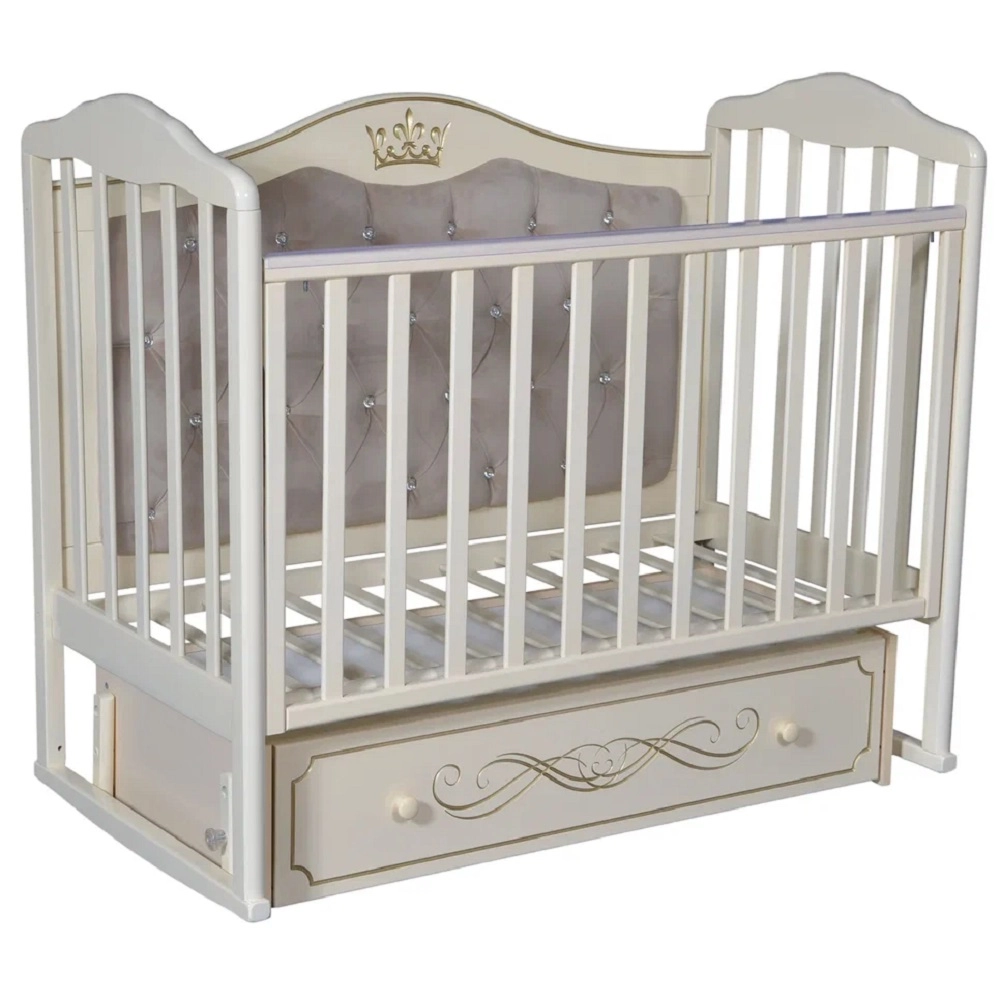 Детская кроватка АНТЕЛ Alita 777 УМ мягкая спинка Слоновая кость 108131227-detskaya-krovatka-antel-alita-777-um-myagkaya-spinka-slonovaya-kost