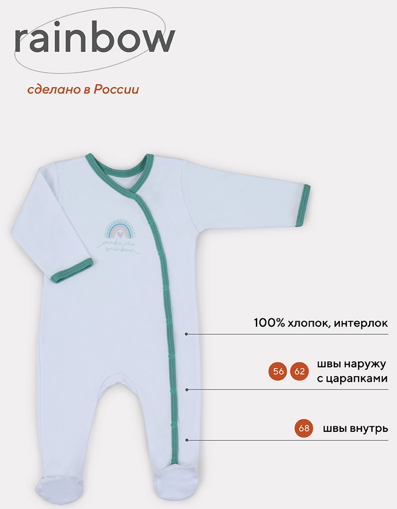 Комбинезон Rant Rainbow 68 Green iimvua2gmtnaudo13rhpyw0ymkg0qs9i