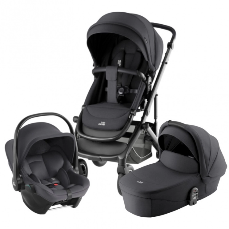 Коляска 3 в 1 Britax Römer Smile 5Z Style автокресло Baby-Safe Core (Carbon Black/Midnight Grey)