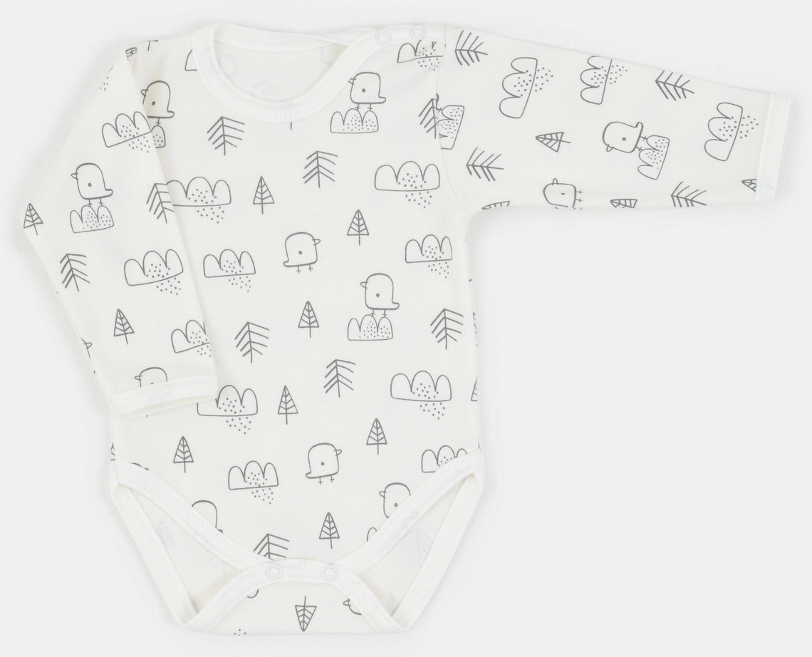 Боди MowBaby Birds с длинным рукавом 3-шт 6182 68 Milk zaut5ev6kvx0858x6k9zu3uog4dm7fgk