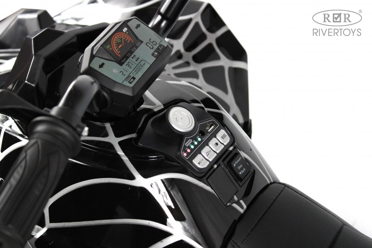 Детский электромобиль RiverToys X999XX черный спайдер fogkhkdckk873rzxxoxn9u4bpl57cy6a
