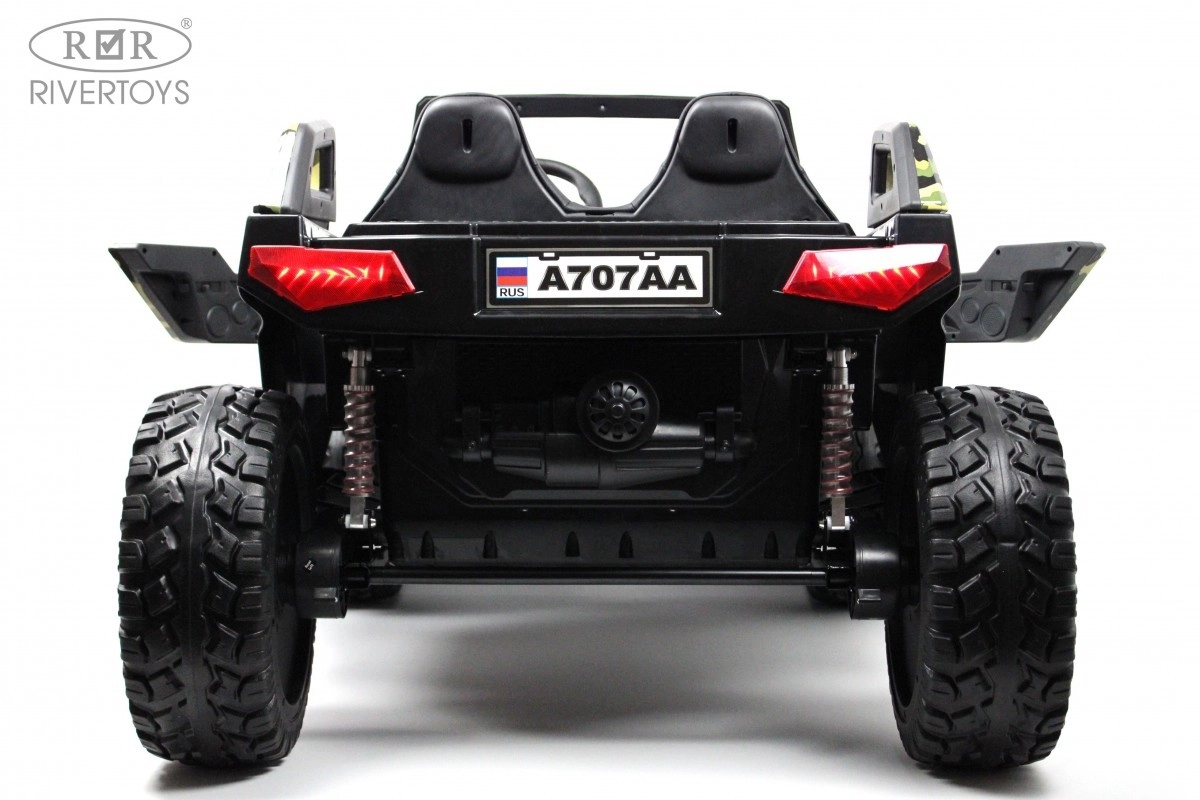 Детский электромобиль RiverToys A707AA LUX 4WD зеленый камуфляж kqxe220pn7xoixnmrhjv0k348jhevwtx