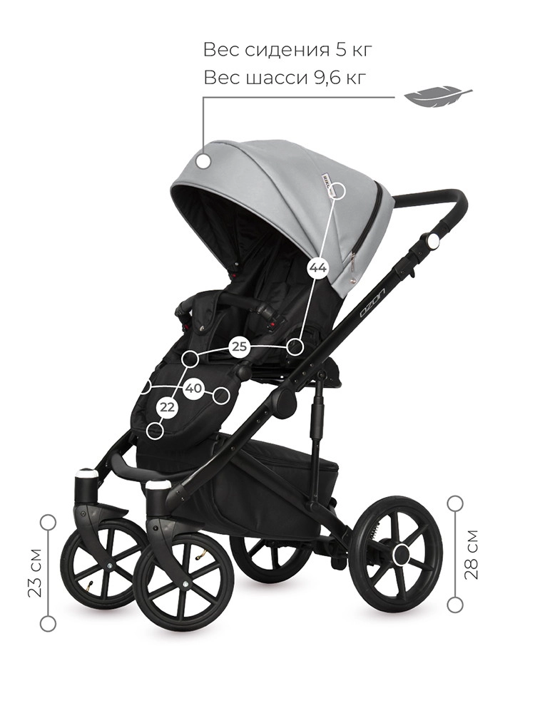 Коляска 2 в 1 RIKO BASIC OZON 05 светло-серый 4qijgburlgwyyhfdlefddn0bi84i9r23