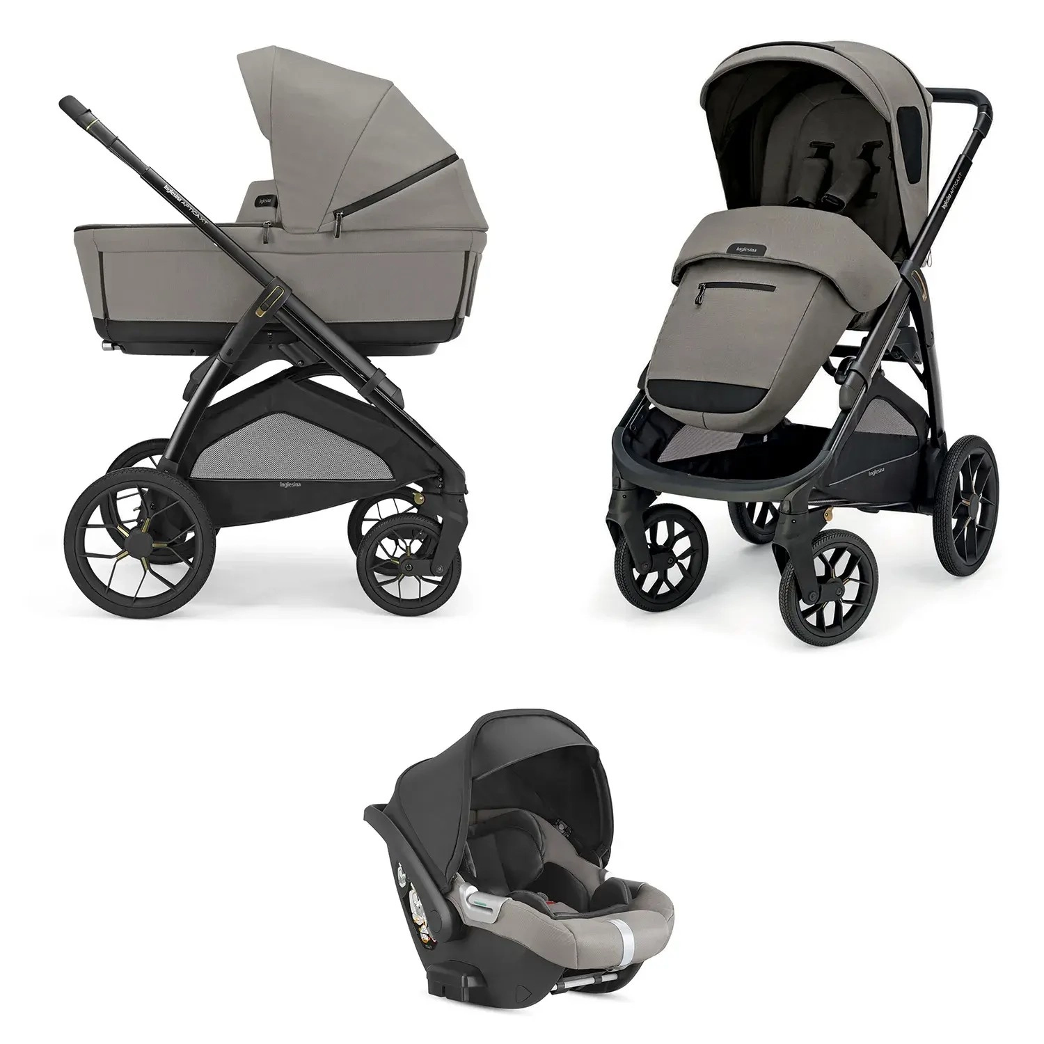 Коляска 3 в 1 Inglesina Aptica XT (DRW I-Size) с подставкой под люльку Stand Up (Tundra Beige 2025)