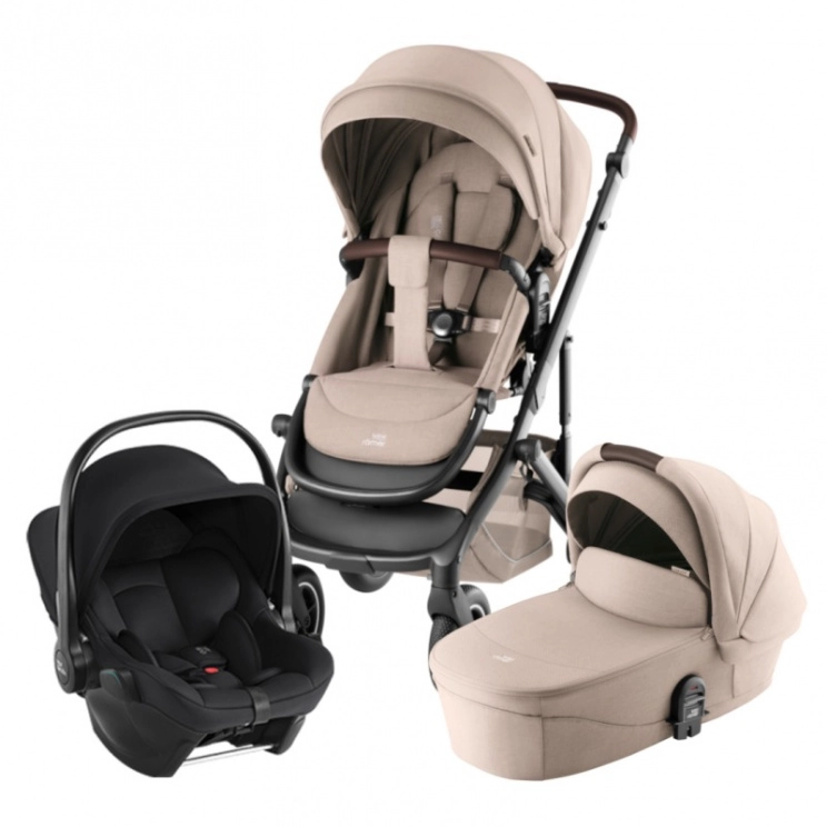 Коляска 3 в 1 Britax Römer Smile 5Z Style автокресло Baby-Safe Core (Teak/Space Black)