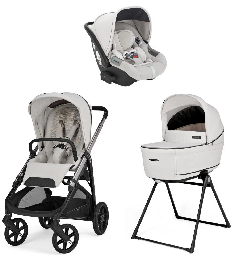 Коляска 3 в 1 Inglesina Aptica (DRW I-Size) с подставкой под люльку Stand Up (Opal Ivory)