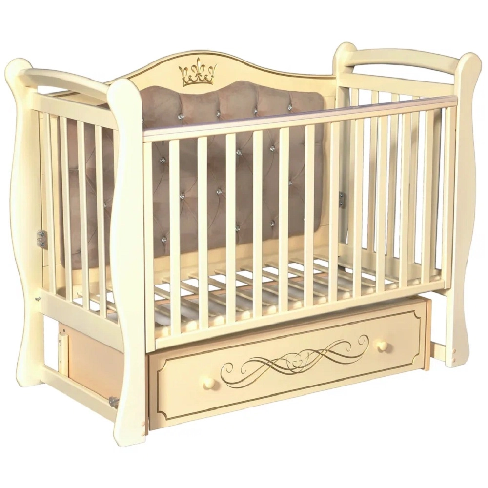 Детская кроватка КЕДР Olivia 1 УМ Слоновая кость 108131105-detskaya-krovatka-kedr-olivia-1-um-slonovaya-kost
