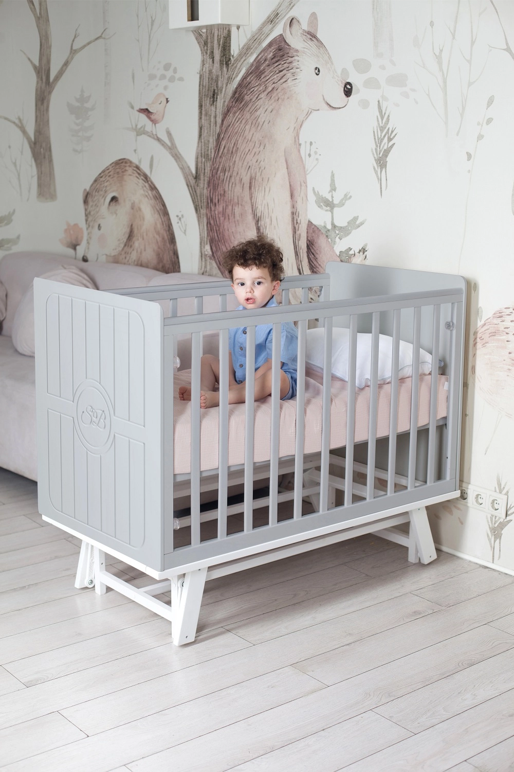 Детская кроватка Sweet Baby Nuovo с маятником Серый/Белый 108135256-detskaya-krovatka-sweet-baby-nuovo-s-mayatnikom-seriibelii