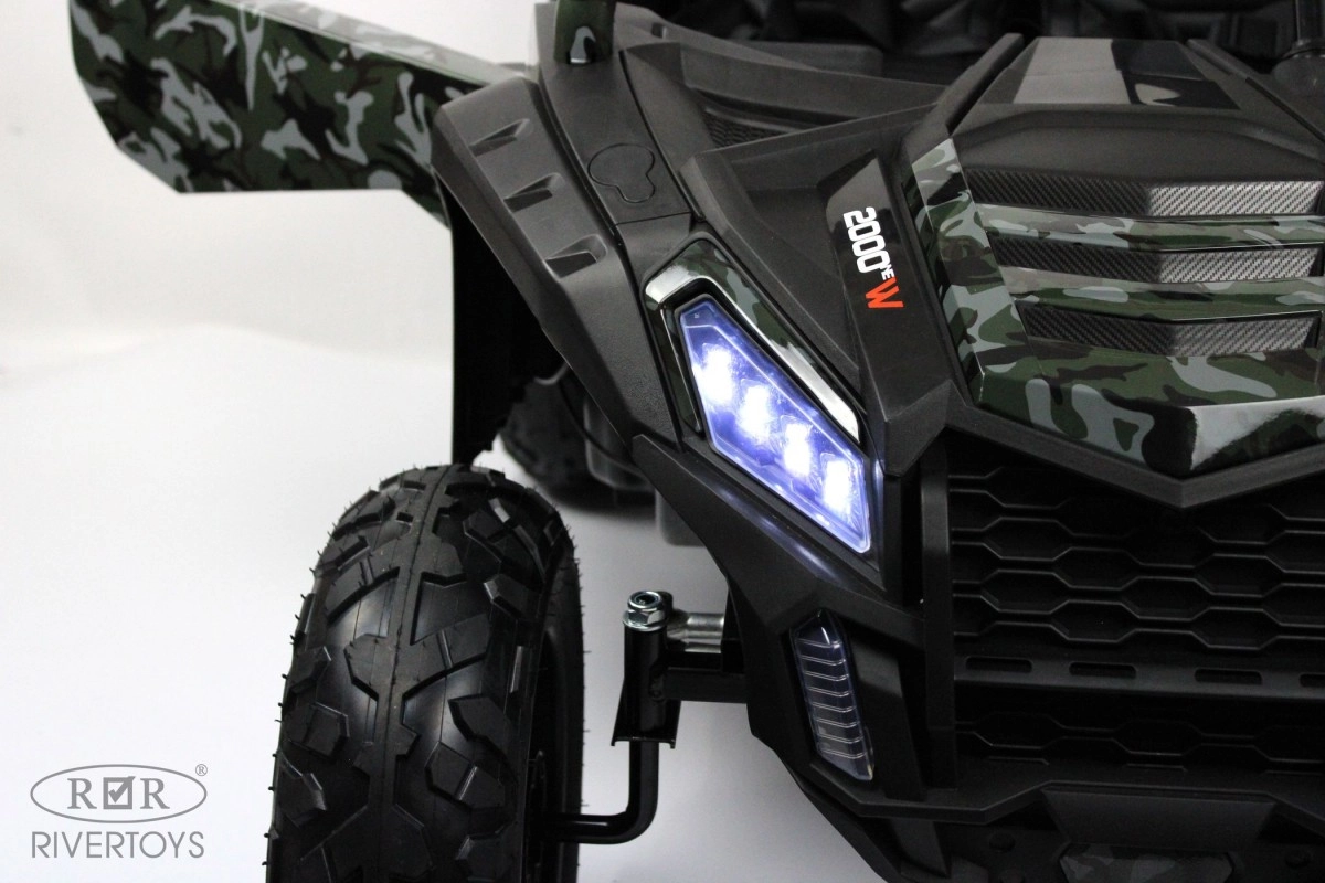 Детский электромобиль RiverToys M222MM зеленый камуфляж use62l57hqpdz9o3h34zs9oi6syr21b5