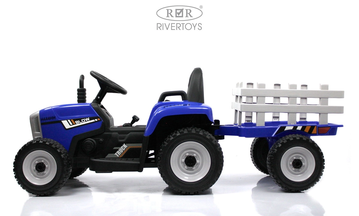 Детский электромобиль RiverToys Трактор H444HH синий tl3uf9nx5sjhjj9xods1eouvyv5a127r