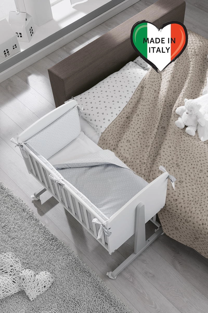 Колыбель Erbesi Ninna Cuoricine белый/серый br760av074ucouoyxbszlu89f189ppzv