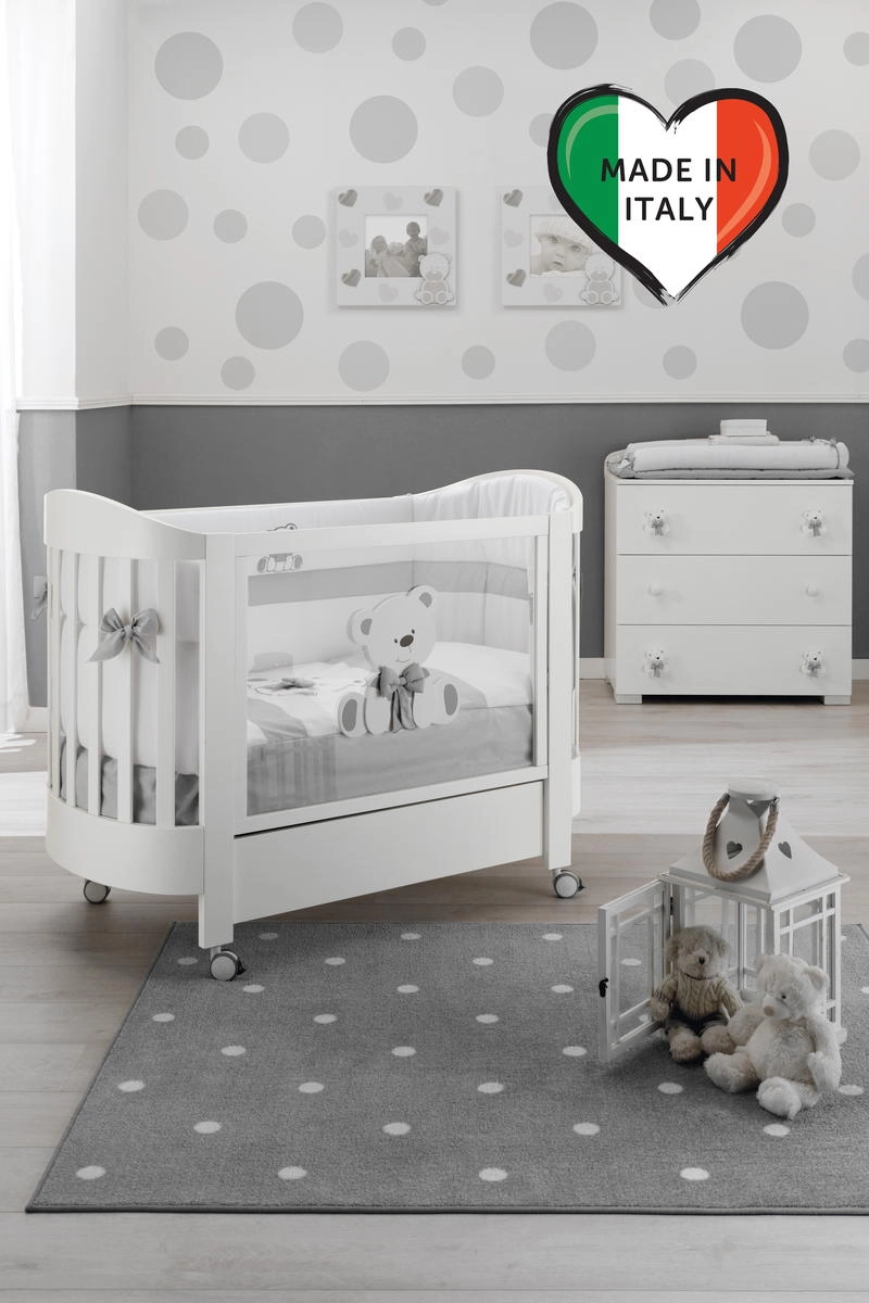 Детская кроватка Erbesi Tato Ovale Белый/Серый y91np985ui41ae4shynwdn5qi7seftx1