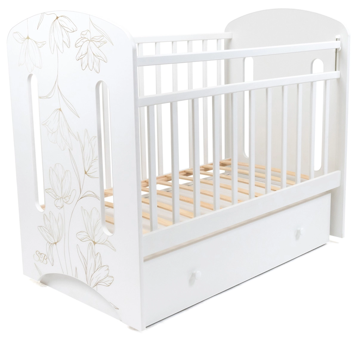 Детская кроватка Sweet Baby Sofia маятник с ящиком Белый bgwoah7jvpggqqmley1wbze63w5omtbk