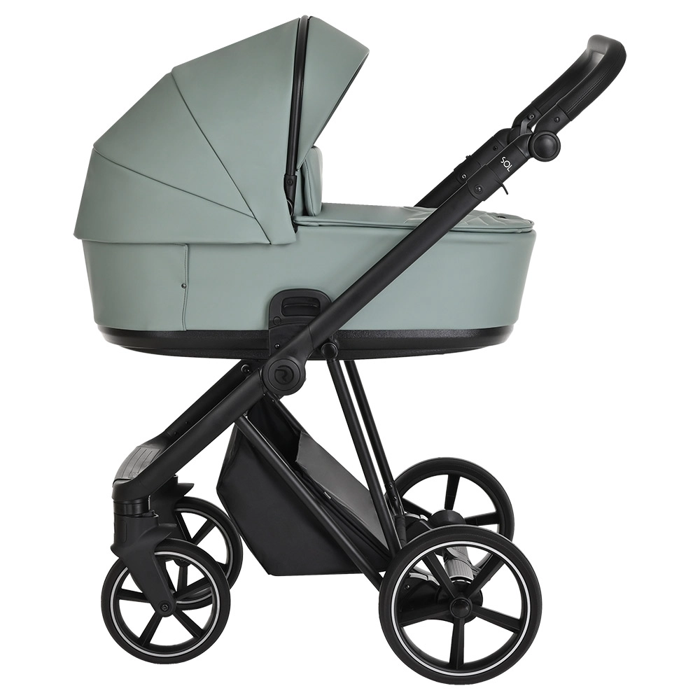 Коляска 3 в 1 Roan Sol Кожа Misti Mint/Grey/руч. Серый 108134467-kolyaska-3-v-1-roan-sol-kozha-misti-mintgreyruch-serii