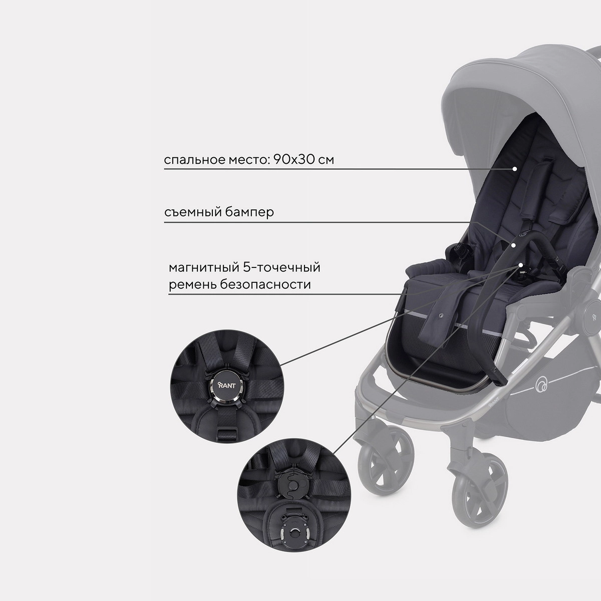 Прогулочная коляска RANT FLEX PRO Graphite a8pzglkb3v0m2d4gtbvlzklj21cdrasw