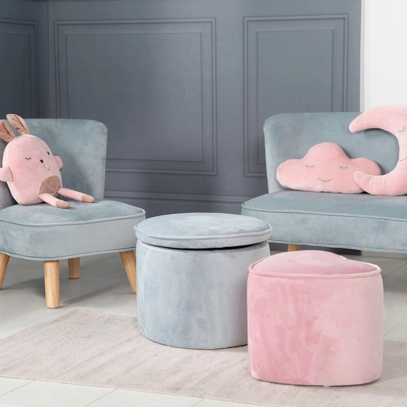 Детский велюровый овальный пуфик ROBA Lil Sofa Голубой cryn615gkqaiyjld3ojbygu96srpbwm1