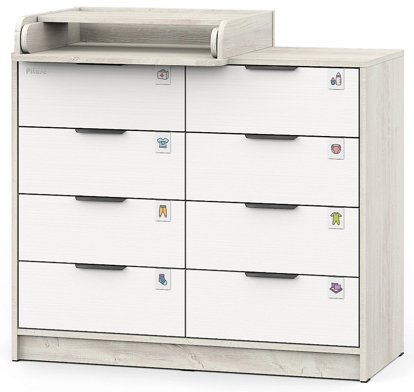 Комод Pituso Kids Optimum ЛДСП Сосна касцина-белый премиум j32909yw8jhe7no0v13rgvcxs0ni14qv