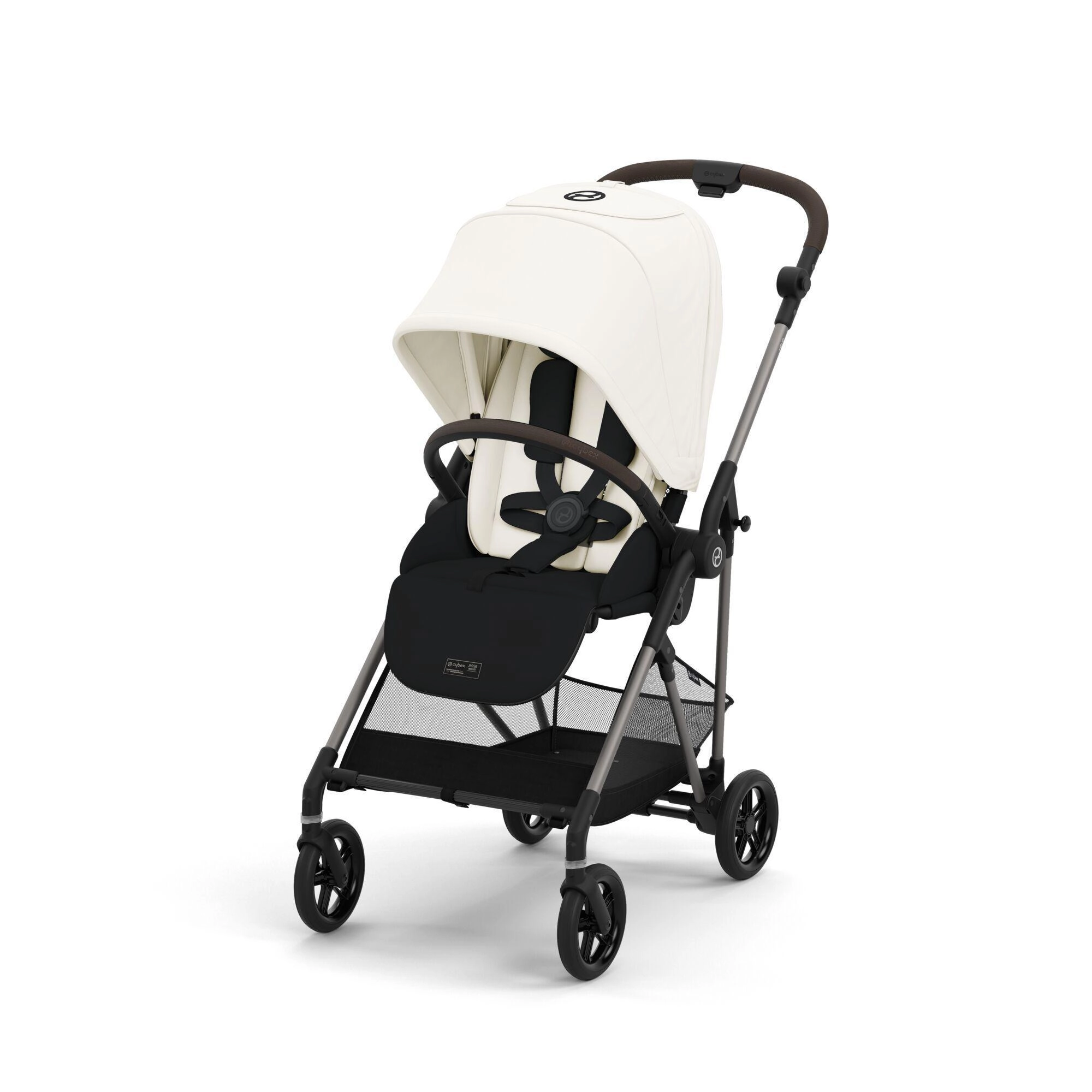 Прогулочная коляска Cybex Melio Carbon (Canvas White с дождевиком)