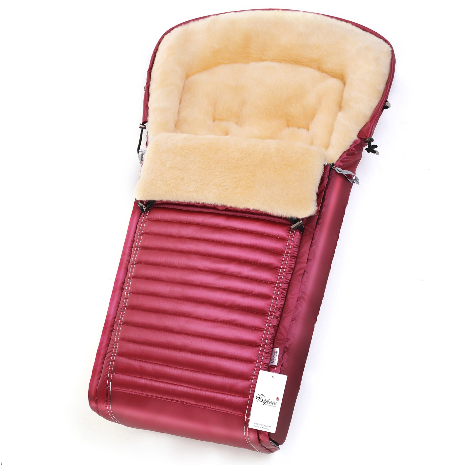 Конверт в коляску Esspero Lukas (натуральная 100% шерсть) (Ruby)