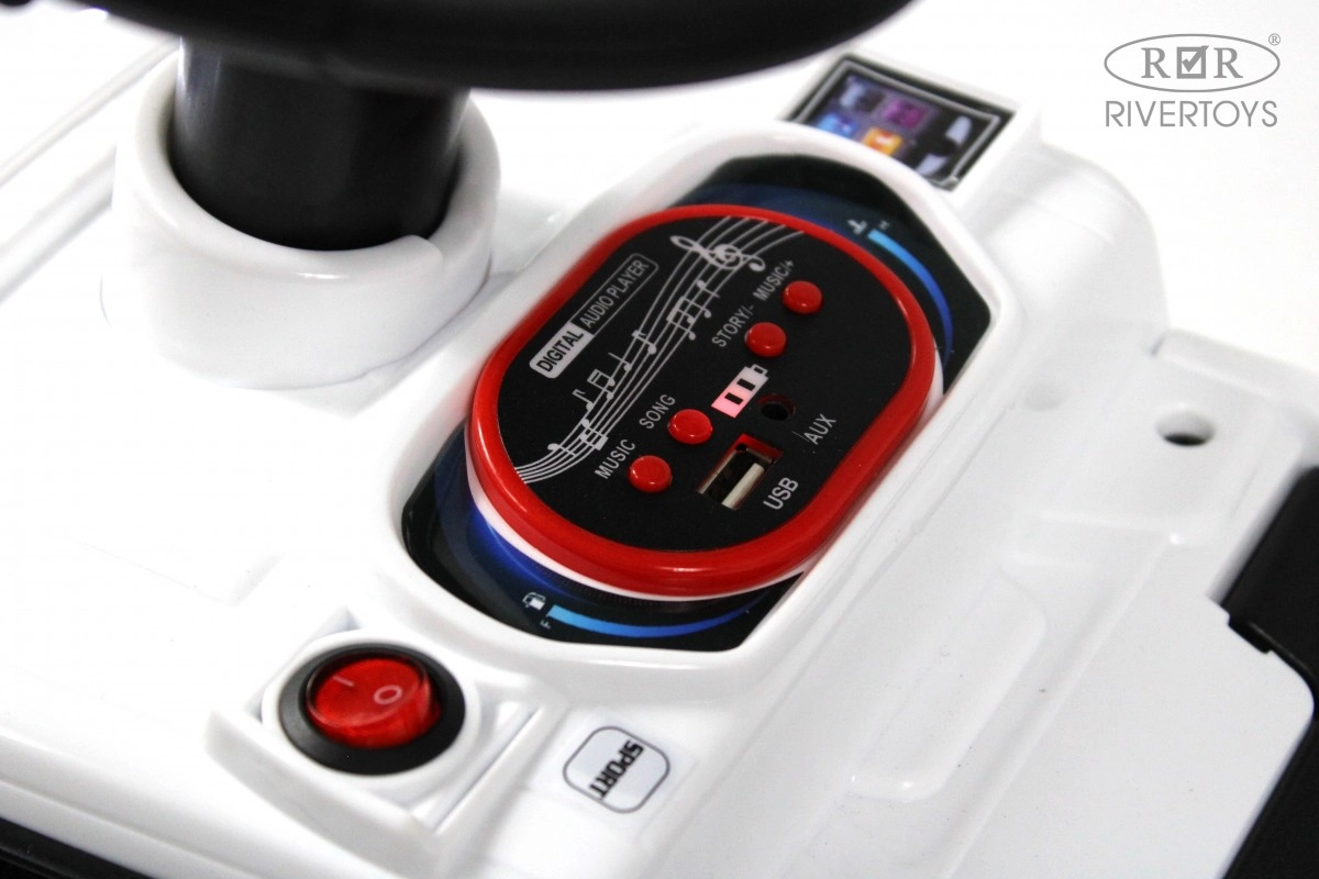 Детский электромобиль RiverToys G008GG-D белый g37o3q387ki4xrgayc6ympqdf0b9q7mq