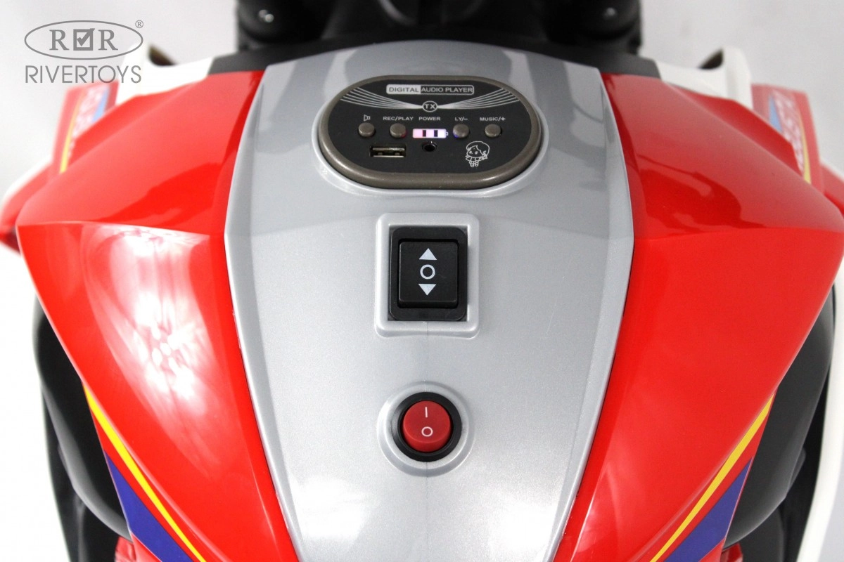 Детский электромотоцикл RiverToys C111MC красный 5qwc7aqdv3r7mabr3z727kf2w2y0m26h